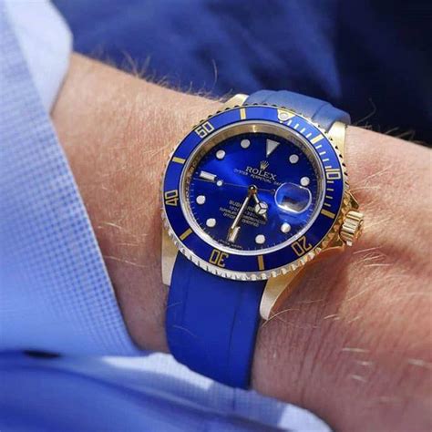 blue rubber strap for rolex submariner|rolex 20mm rubber strap.